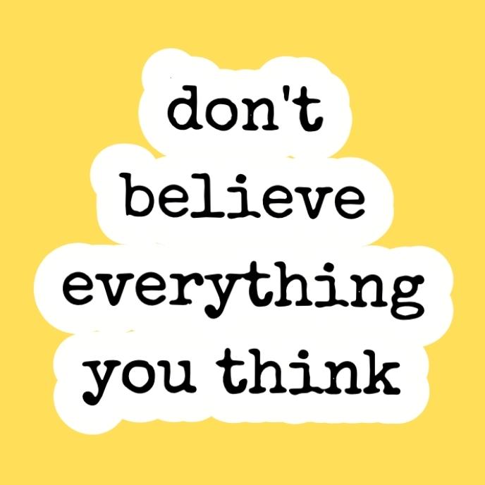 Don't Believe Everything You Think Sticker