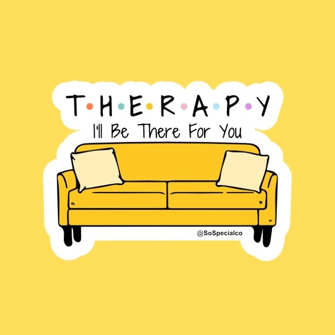 Therapy Couch Sticker