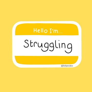 I'm Struggling Name Tag Sticker